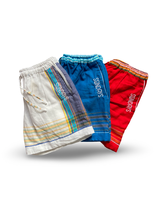 Girls cut kikoy shorts, large